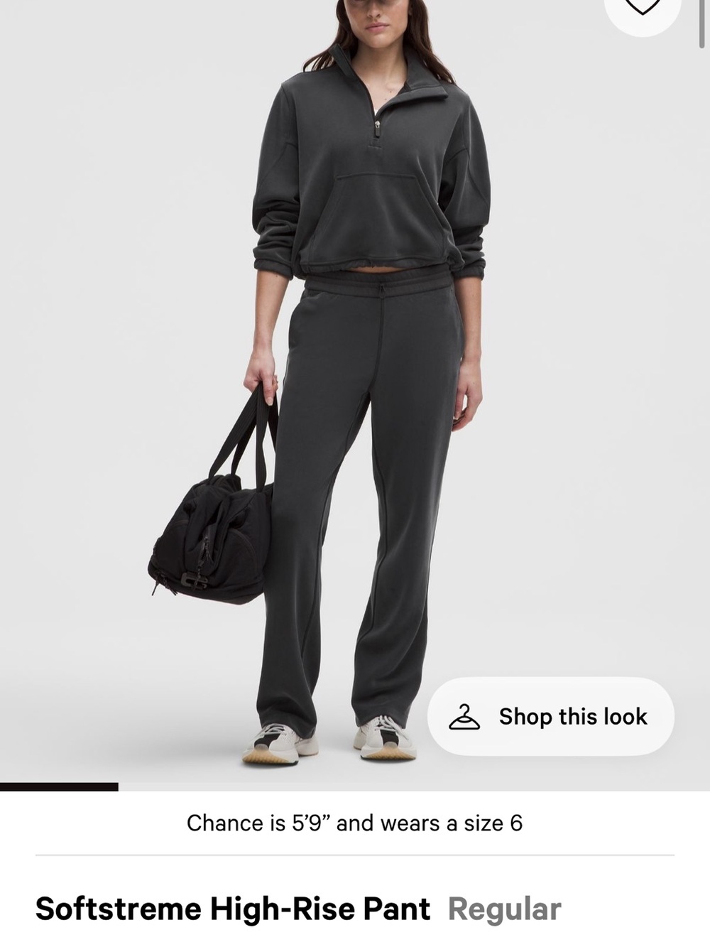 lululemon athletica Softstreme High-Rise Straight Leg Pant — Dark Gray